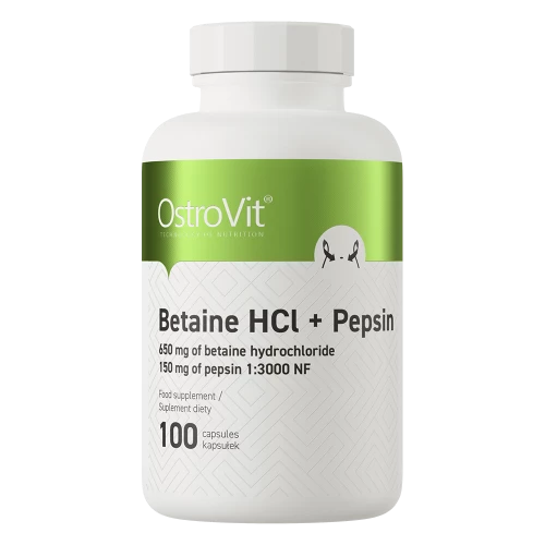 OstroVit - Betaina HCl + Pepsyna - 100 kapsułek OstroVit - Betaina HCl + Pepsyna - 100 kapsułek